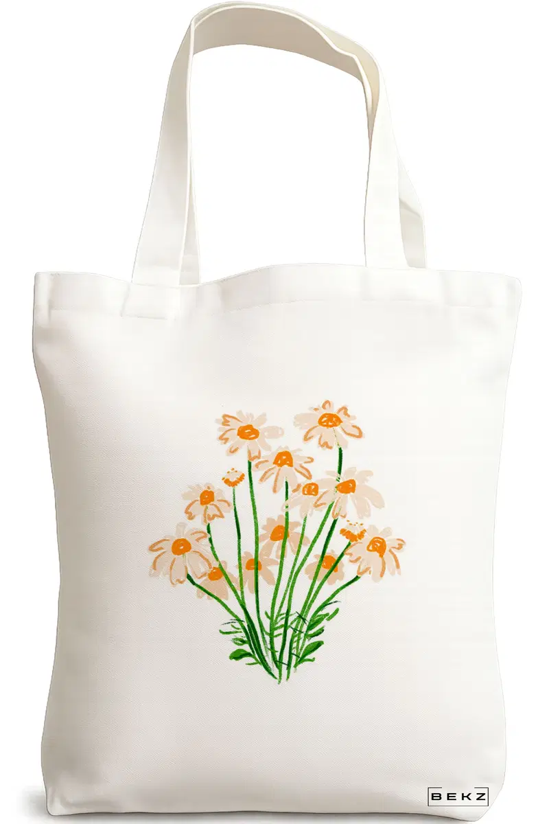 Sacosa Cumparaturi Textila, Geanta Tote, model Margarete, 38x34.5 cm, Alba, BEKZ®