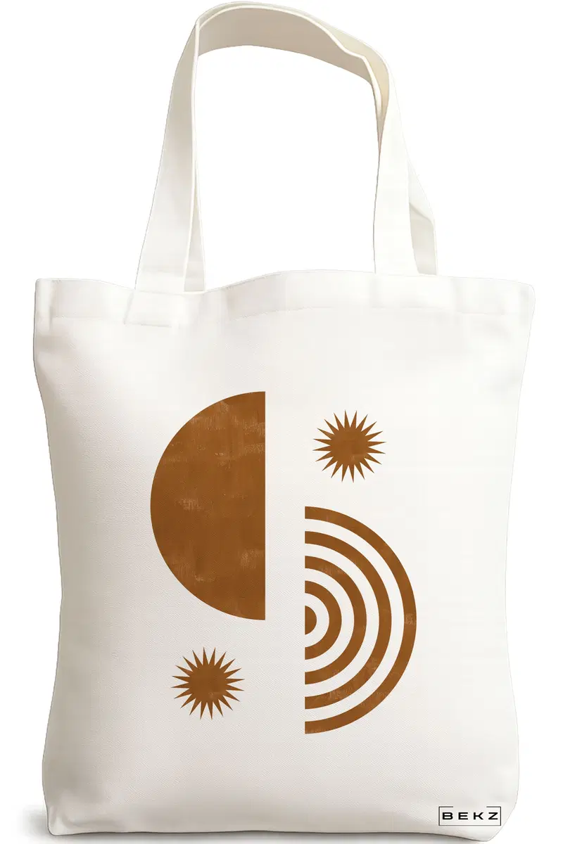 Sacosa Cumparaturi Textila, Geanta Tote, model Solar Energy, 38x34.5 cm, Alba, BEKZ®