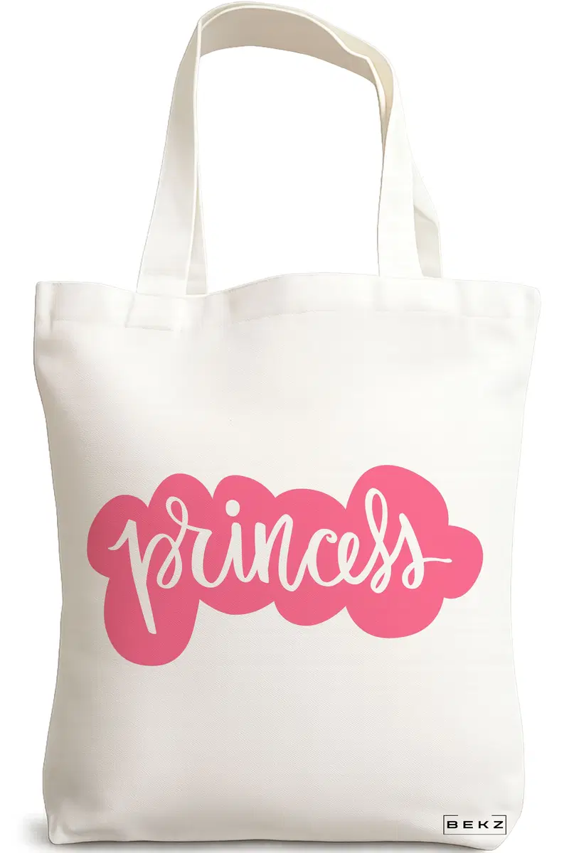 Sacosa Cumparaturi Textila, Geanta Tote, model Princess, 38x34.5 cm, Alba, BEKZ®