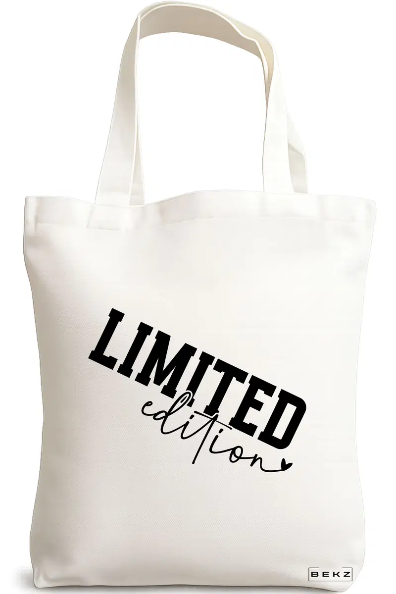 Sacosa Cumparaturi Textila, Geanta Tote, model Limited Edition, 38x34.5 cm, Alba, BEKZ®