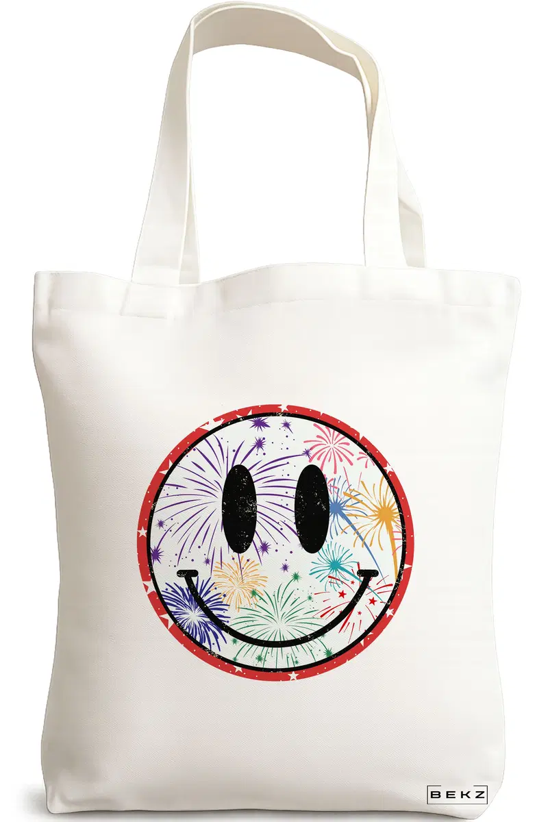 Sacosa Cumparaturi Textila, Geanta Tote, model Splashy, 38x34.5 cm, Alba, BEKZ®