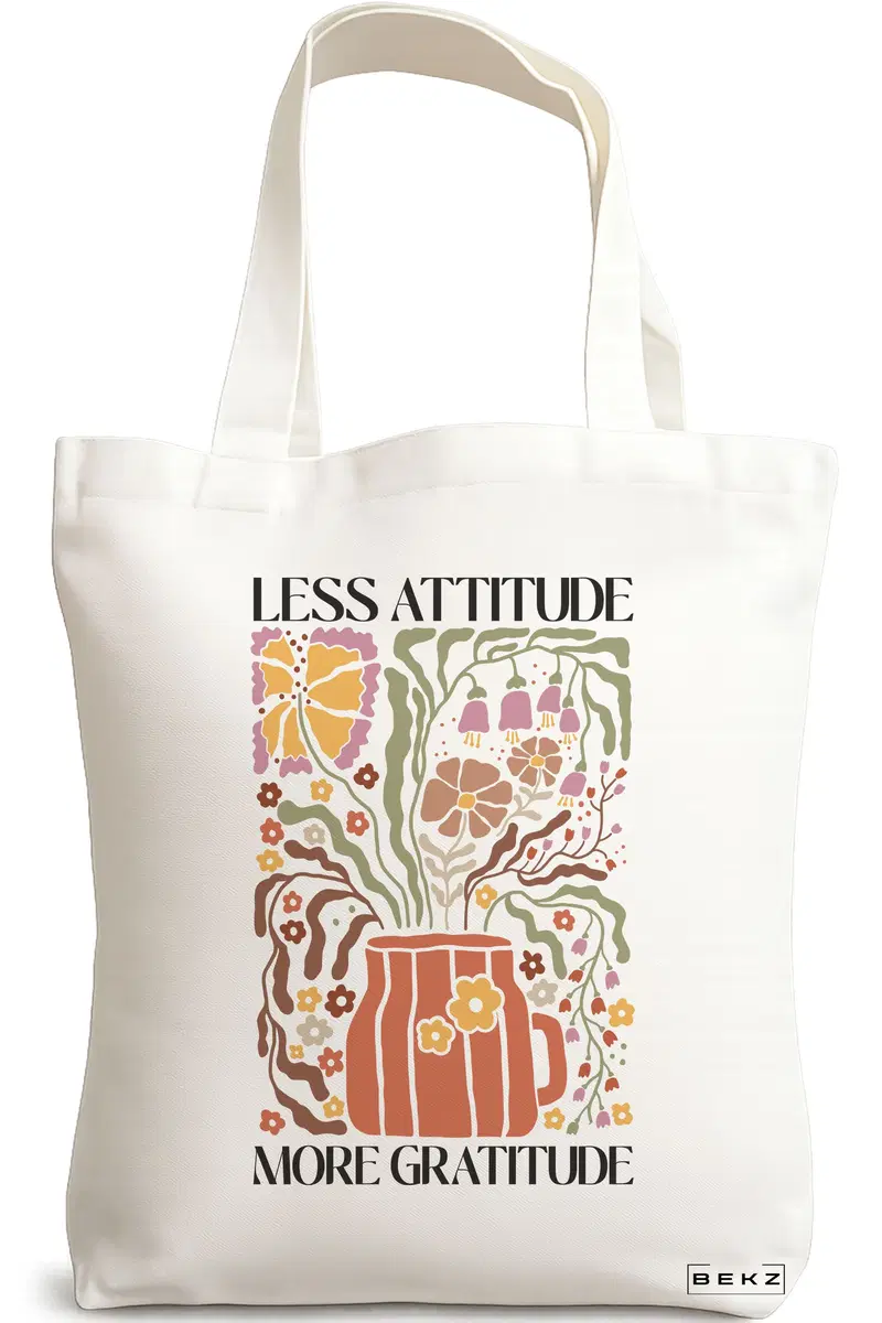 Sacosa Cumparaturi Textila, Geanta Tote Boho Style 1, 38x34.5 cm, Alba, BEKZ®