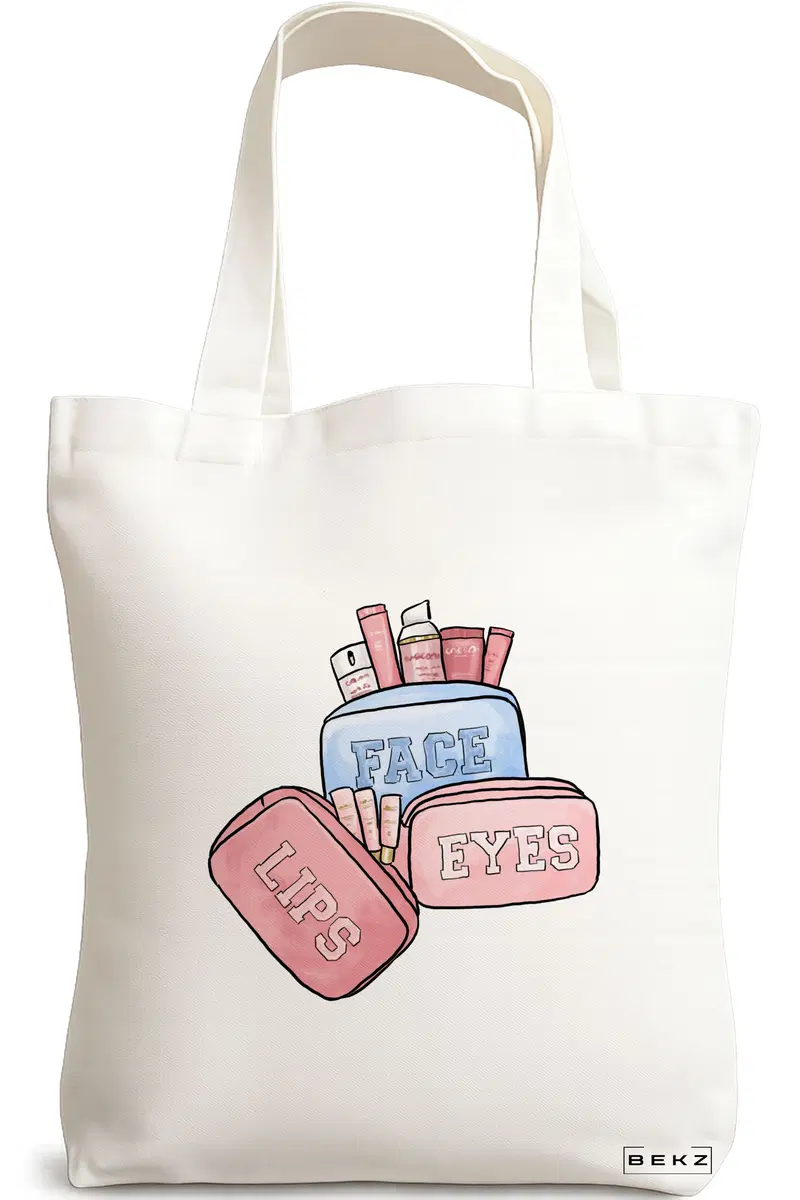 Sacosa Cumparaturi Textila, Geanta Tote Travel Girl 11, 38x34.5 cm, Alba, BEKZ®