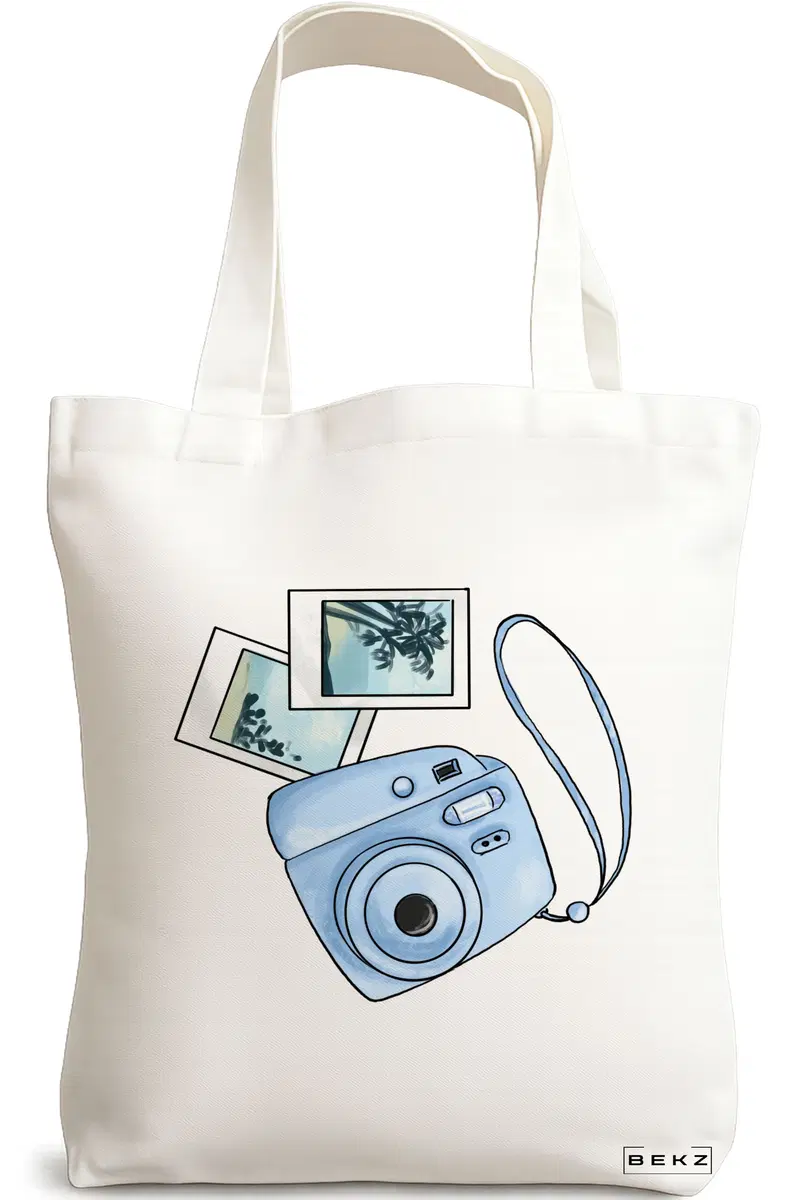 Sacosa Cumparaturi Textila, Geanta Tote Travel Girl 14, 38x34.5 cm, Alba, BEKZ®