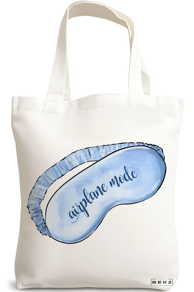 Sacosa Cumparaturi Textila, Geanta Tote Travel Girl 17, 38x34.5 cm, Alba, BEKZ®
