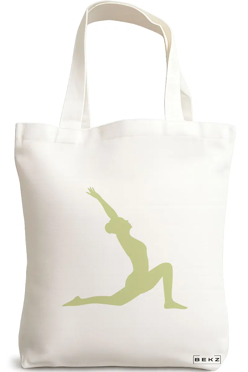 Sacosa Cumparaturi Textila, Geanta Tote Yoga 2, 38x34.5 cm, Alba, BEKZ®