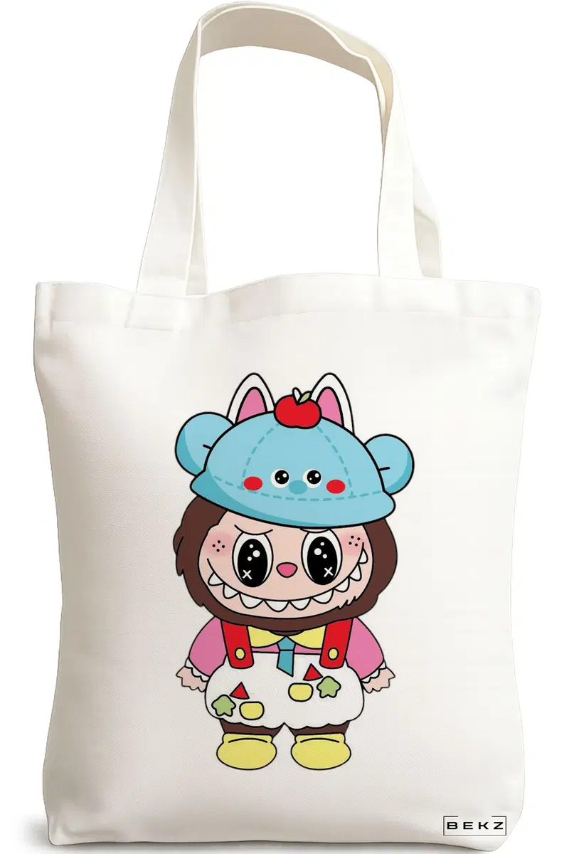 Sacosa Cumparaturi Textila, Geanta Tote, model Labubu 21 38 x 34.5 cm, Alb, BEKZ®