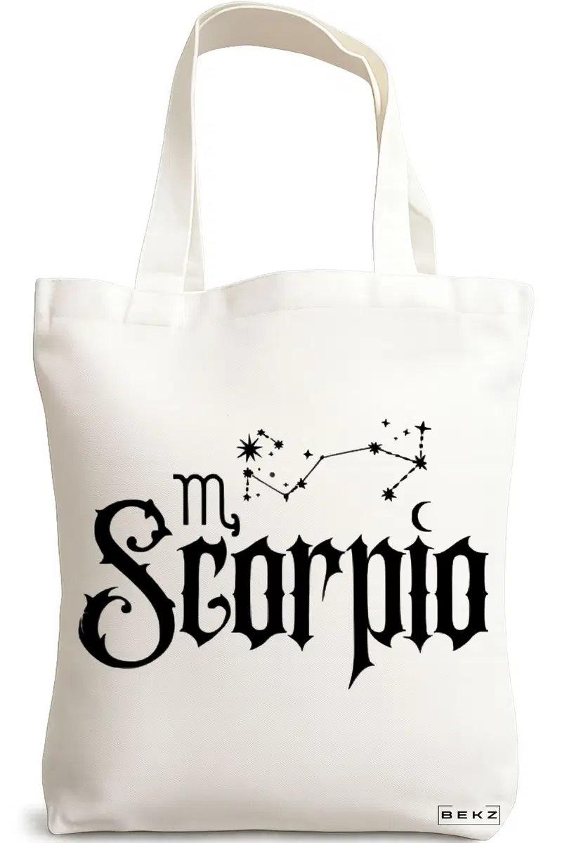Sacosa Cumparaturi Textila, Geanta Tote, model Scorpio 38 x 34.5 cm, Alb, BEKZ®