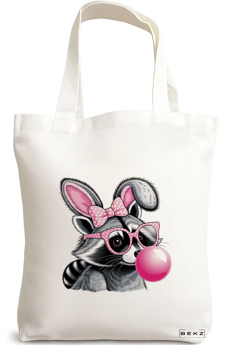 Sacosa Cumparaturi Textila, Geanta Tote, model Pinkie 38 x 34.5 cm, Alb, BEKZ®