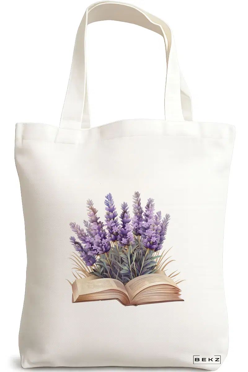 Sacosa Cumparaturi Textila, Geanta Tote, model Books 4 38 x 34.5 cm, Alb, BEKZ®