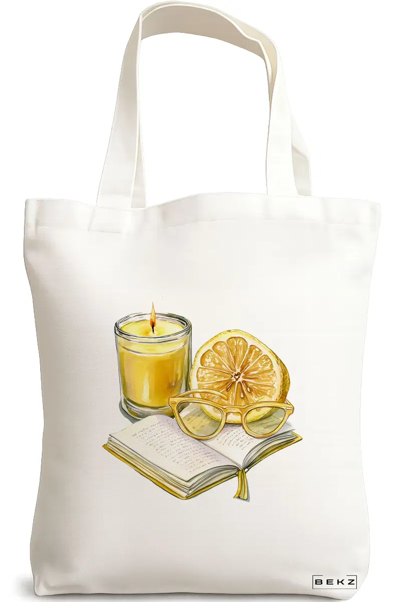 Sacosa Cumparaturi Textila, Geanta Tote, model Books 21 38 x 34.5 cm, Alb, BEKZ®