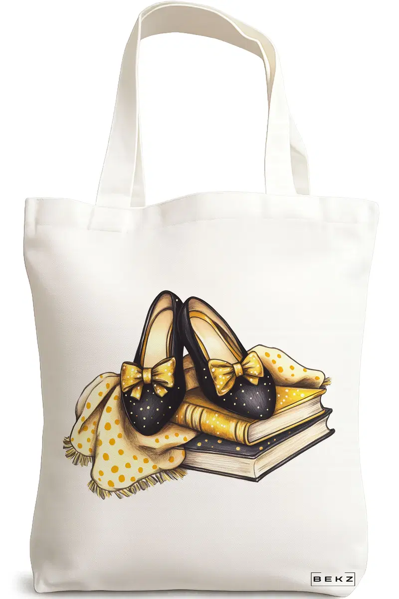 Sacosa Cumparaturi Textila, Geanta Tote, model Books 23 38 x 34.5 cm, Alb, BEKZ®