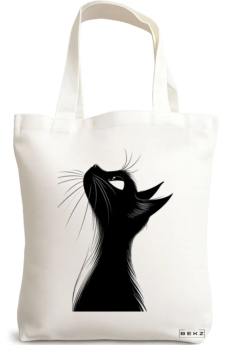 Sacosa Cumparaturi Textila, Geanta Tote, model Hey human 38 x 34.5 cm, Alb, BEKZ®