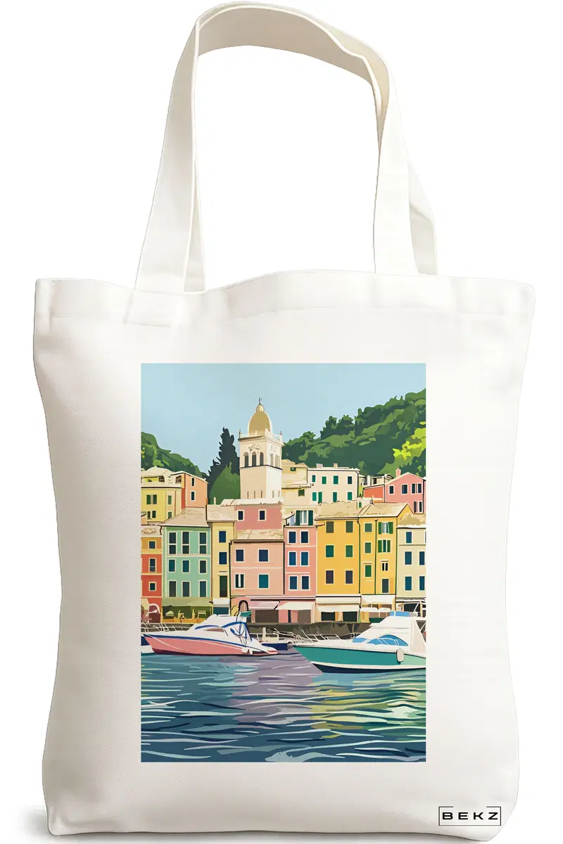 Sacosa Cumparaturi Textila, Geanta Tote, model Harbor Haven 38 x 34.5 cm, Alb, BEKZ®