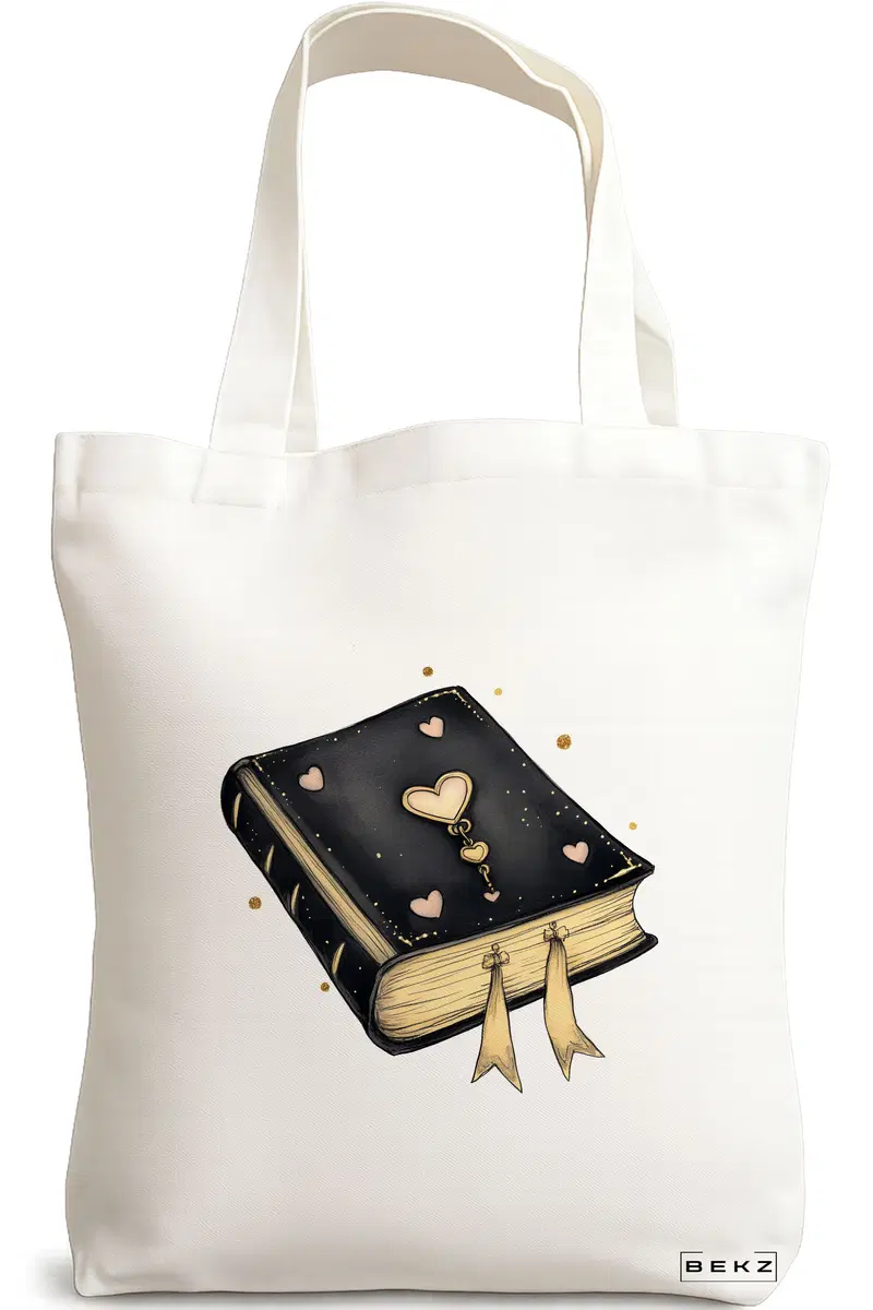 Sacosa Cumparaturi Textila, Geanta Tote, model Books 26 38 x 34.5 cm, Alb, BEKZ®