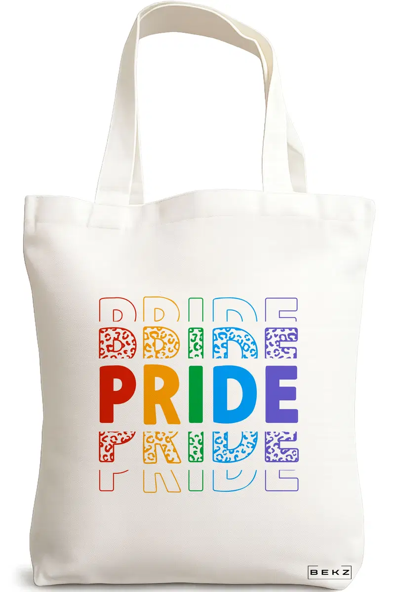 Sacosa Cumparaturi Textila, Geanta Tote, model Pride 1 38 x 34.5 cm, Alb, BEKZ®
