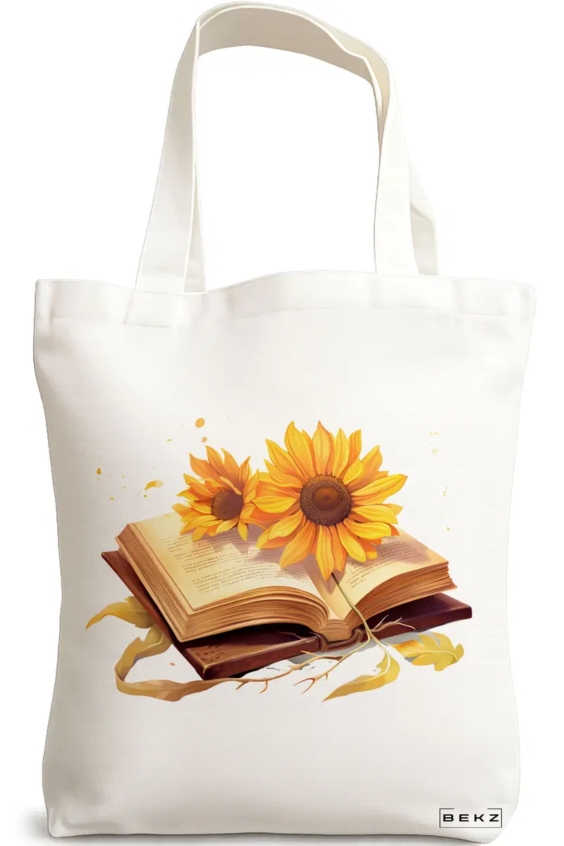 Sacosa Cumparaturi Textila, Geanta Tote, model Books 45 38 x 34.5 cm, Alb, BEKZ®