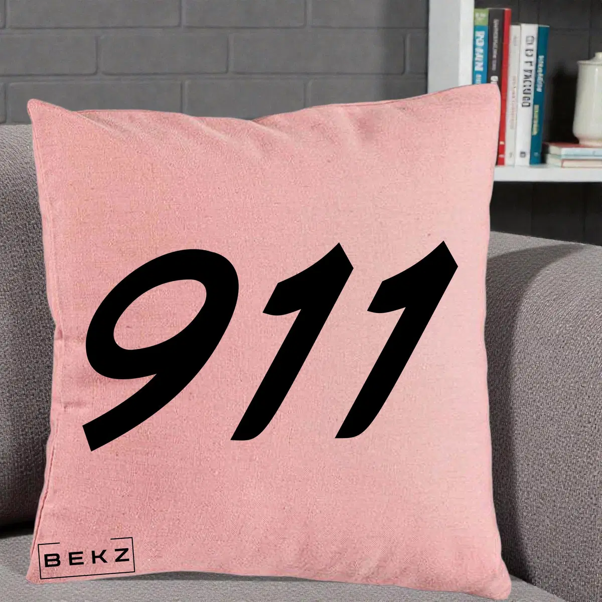 Perna Decorativa 911 Bold, 40x40 cm, Roz, Husa Detasabila, Perna, BEKZ®
