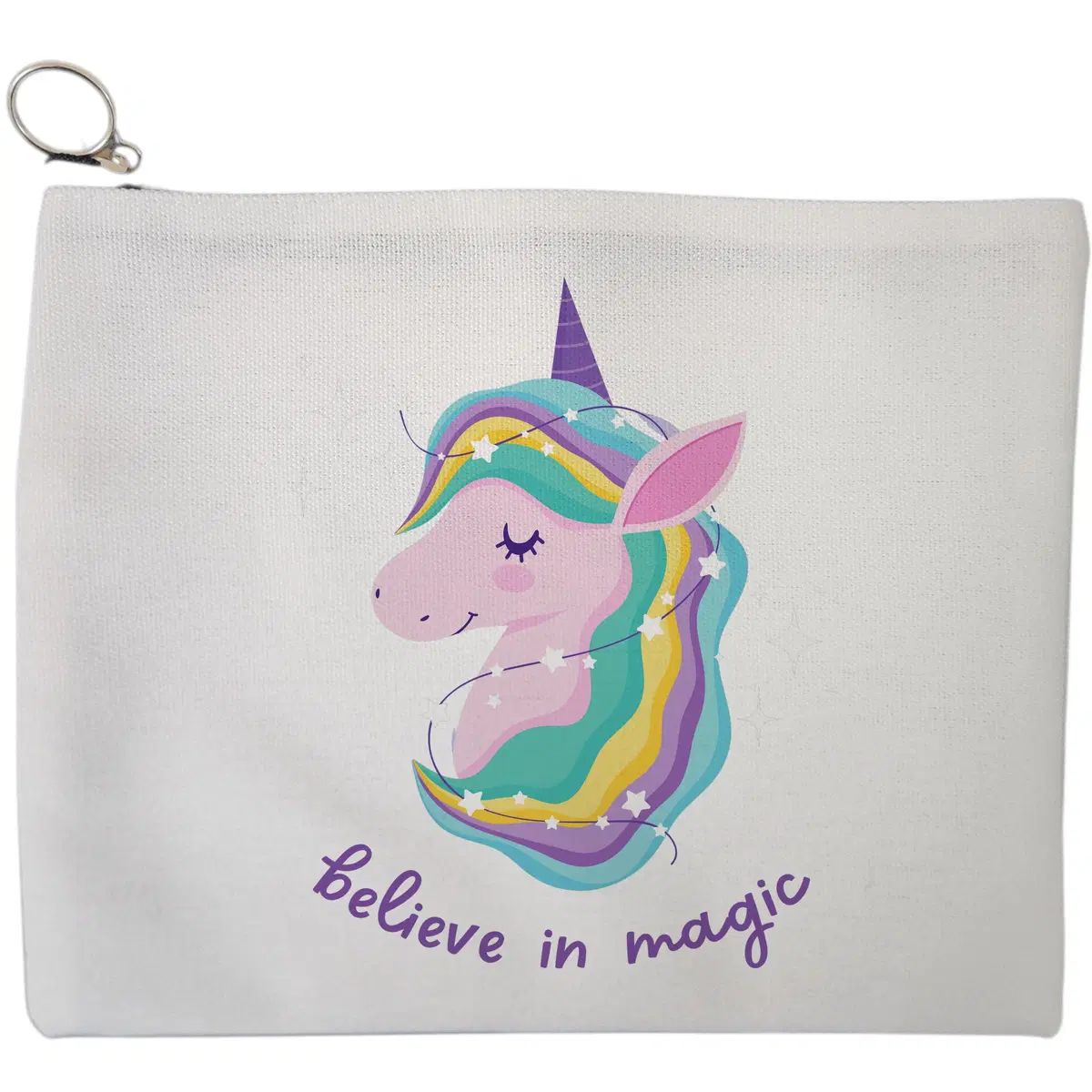 Portfard Cosmetice tip Plic, model Believe in Magic, 23x18 cm, Alb, BEKZ®