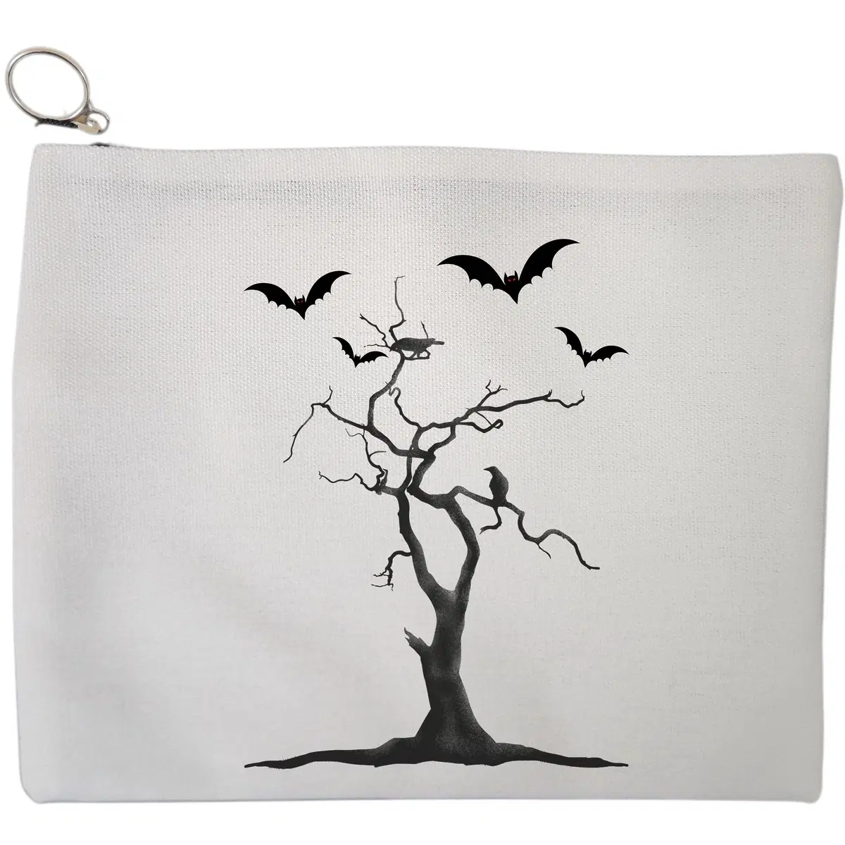 Portfard Cosmetice tip Plic, model The Haunted Tree, 23x18 cm, Alb, BEKZ®