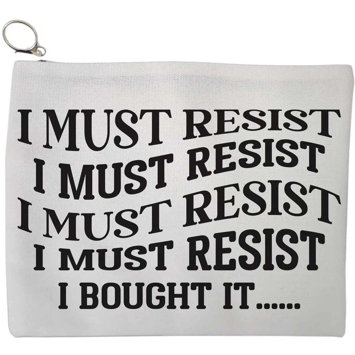 Portfard Cosmetice tip Plic, model I must restist, 23x18 cm, Alb, BEKZ®
