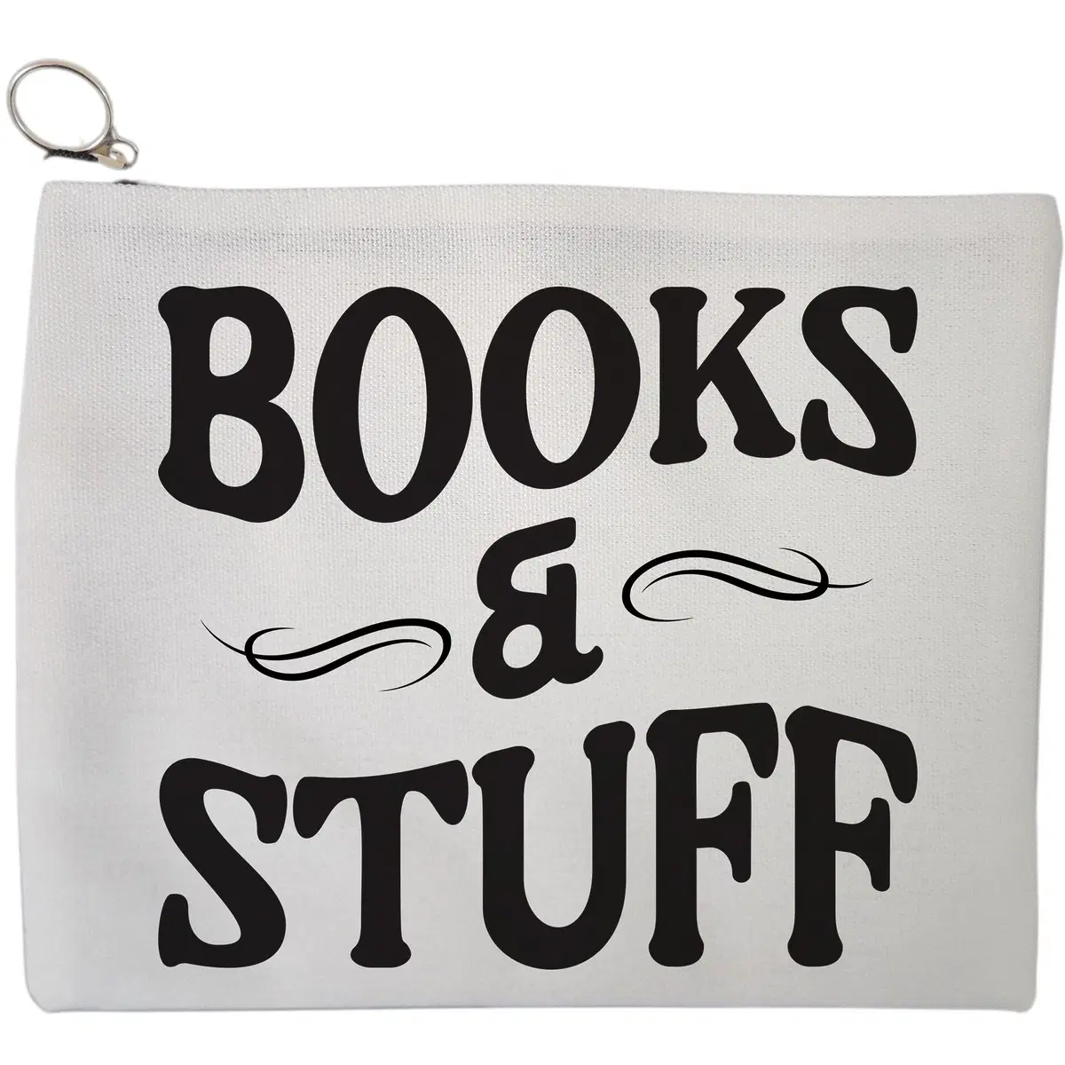 Portfard Cosmetice tip Plic, model Books and Stuff, 23x18 cm, Alb, BEKZ®