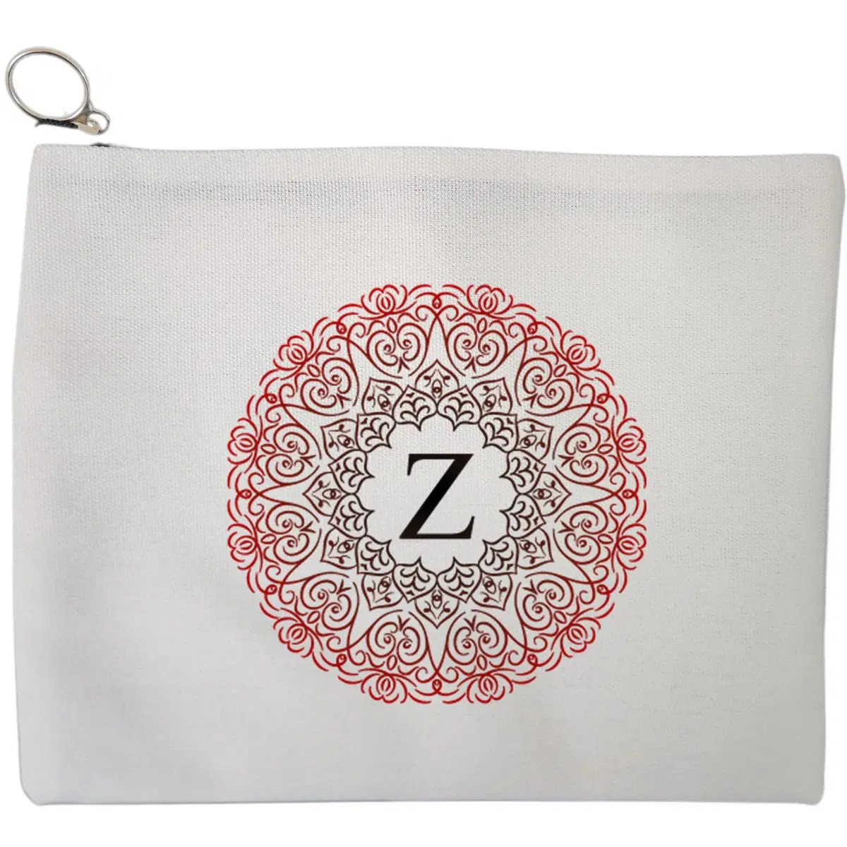Portfard Cosmetice tip Plic, Cu litera Z si Mandala, 23x18 cm, Alb, BEKZ®