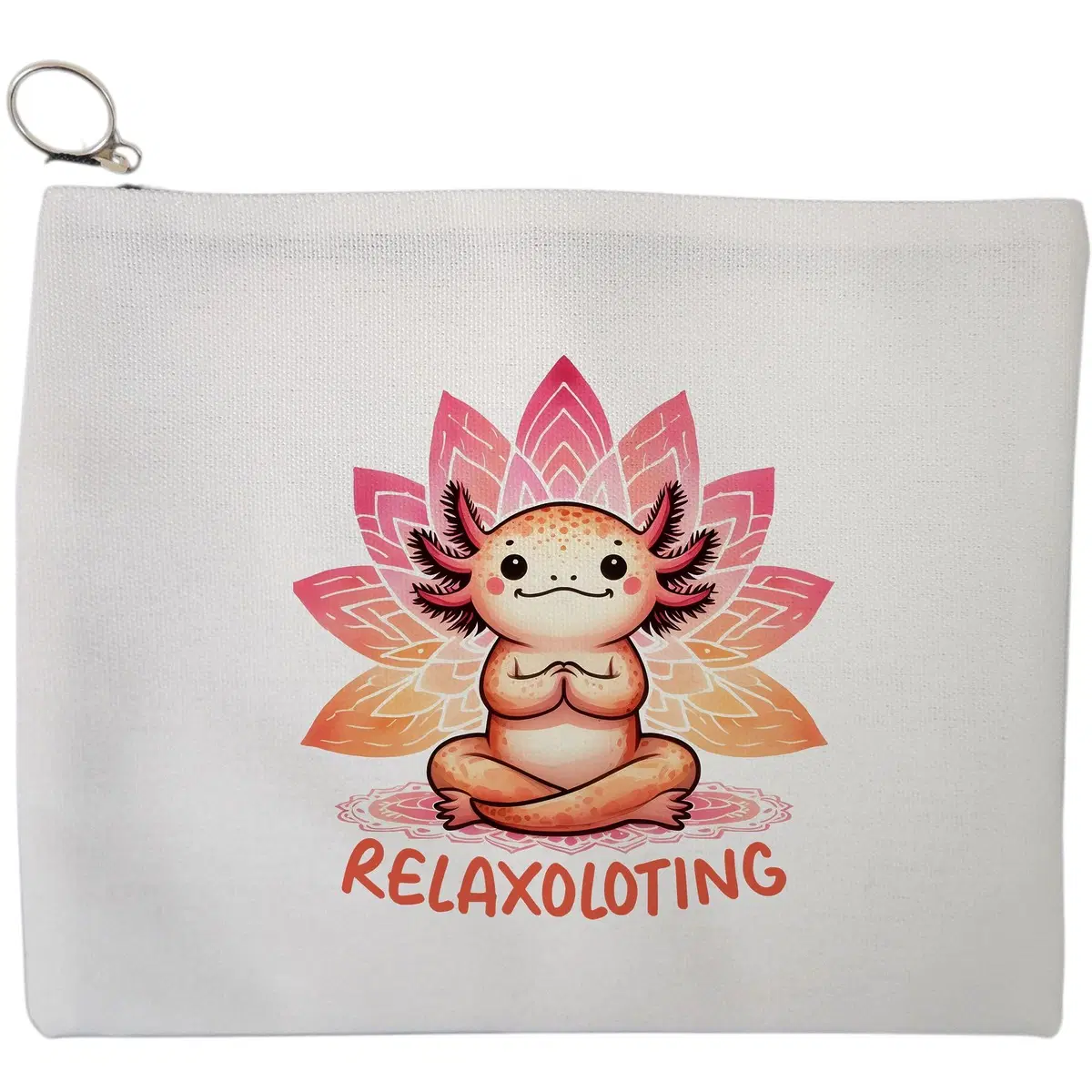 Portfard Cosmetice tip Plic Yoga Relaxoloting, 23x18 cm, Alb, BEKZ®