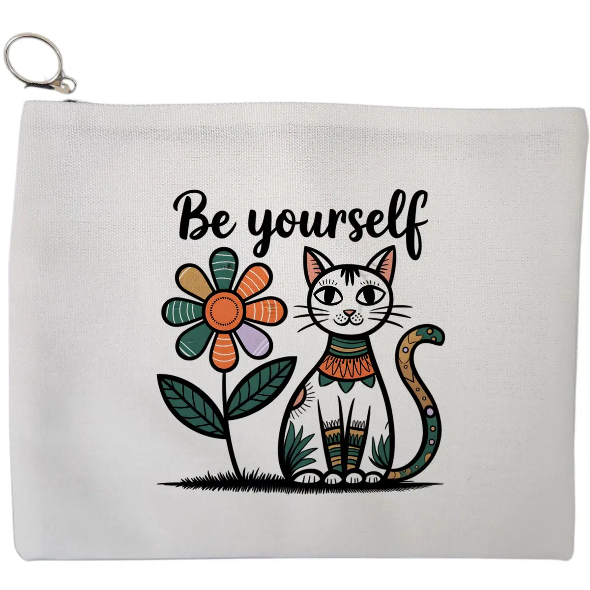 Portfard Cosmetice tip Plic, model Be Yourself, 23x18 cm, Alb, BEKZ®