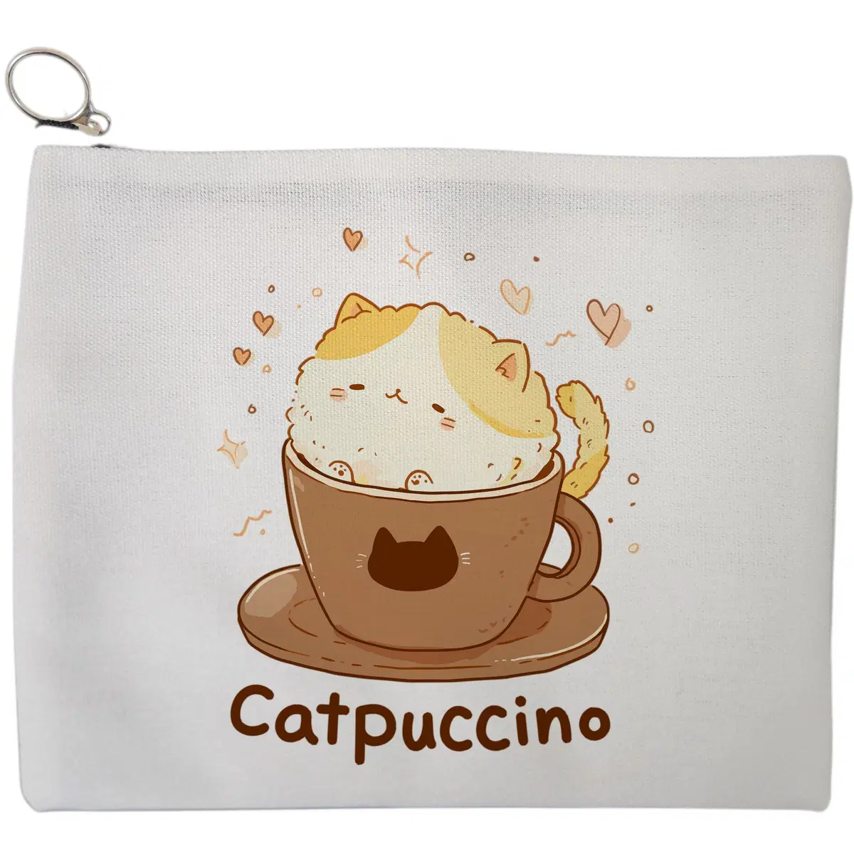 Portfard Cosmetice tip Plic, model Catpuccino, 23x18 cm, Alb, BEKZ®