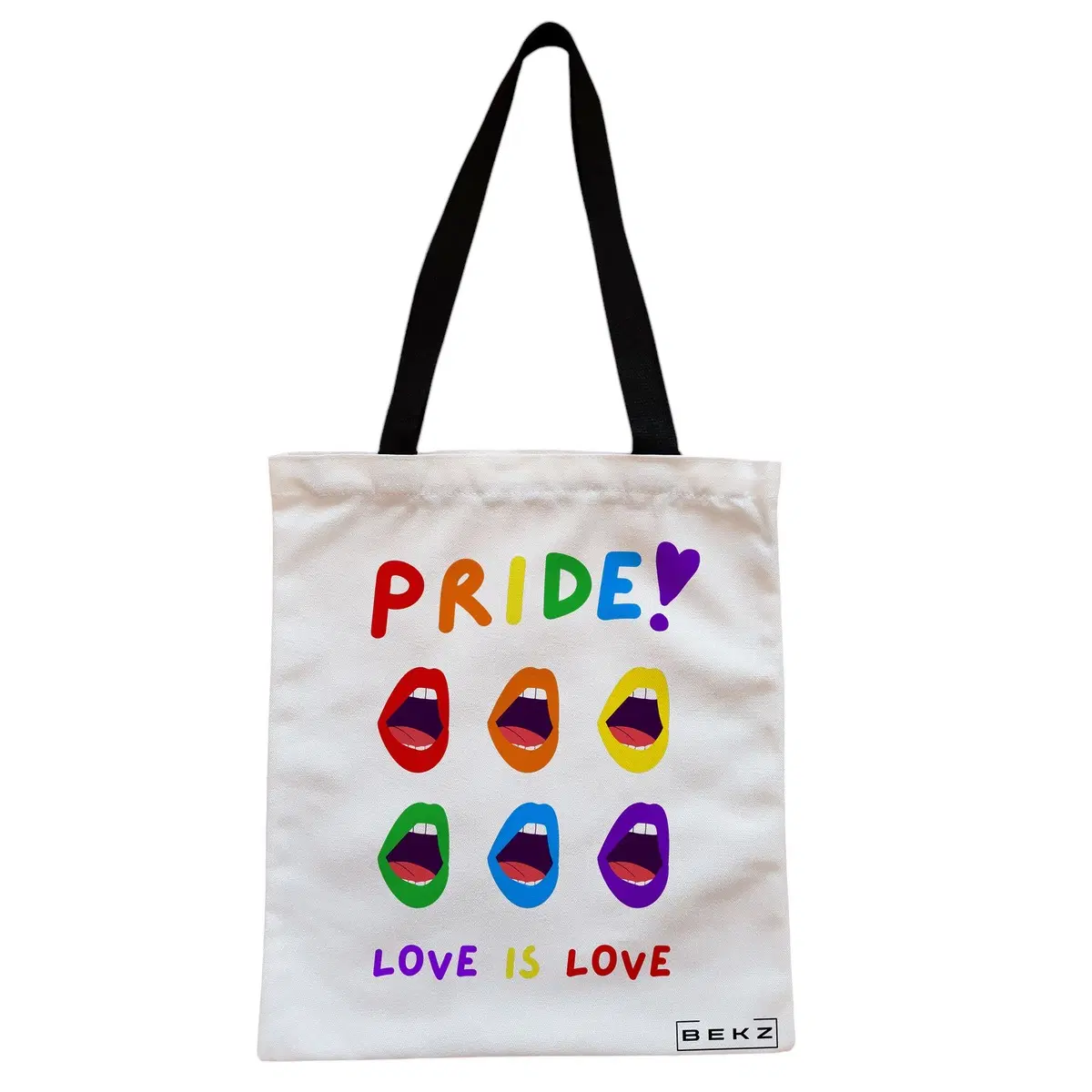 Geanta Canvas Tote pentru femei, model Pride, 38x34.5 cm, Alba, BEKZ®