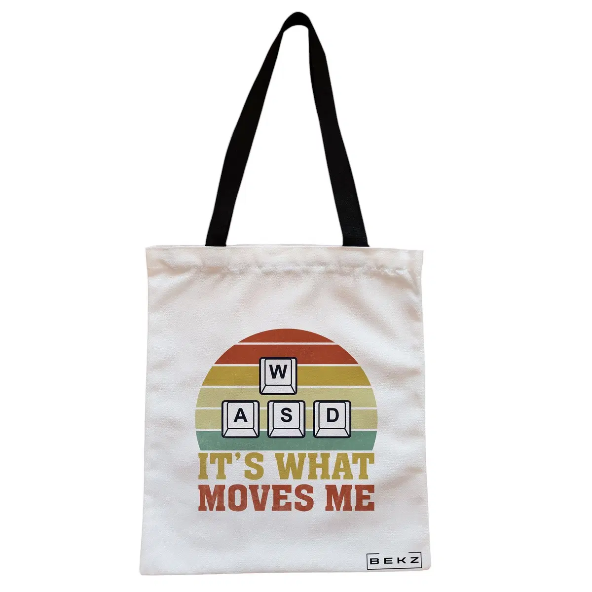 Geanta Canvas Tote pentru femei, model Gamer, 38x34.5 cm, Alba, BEKZ®