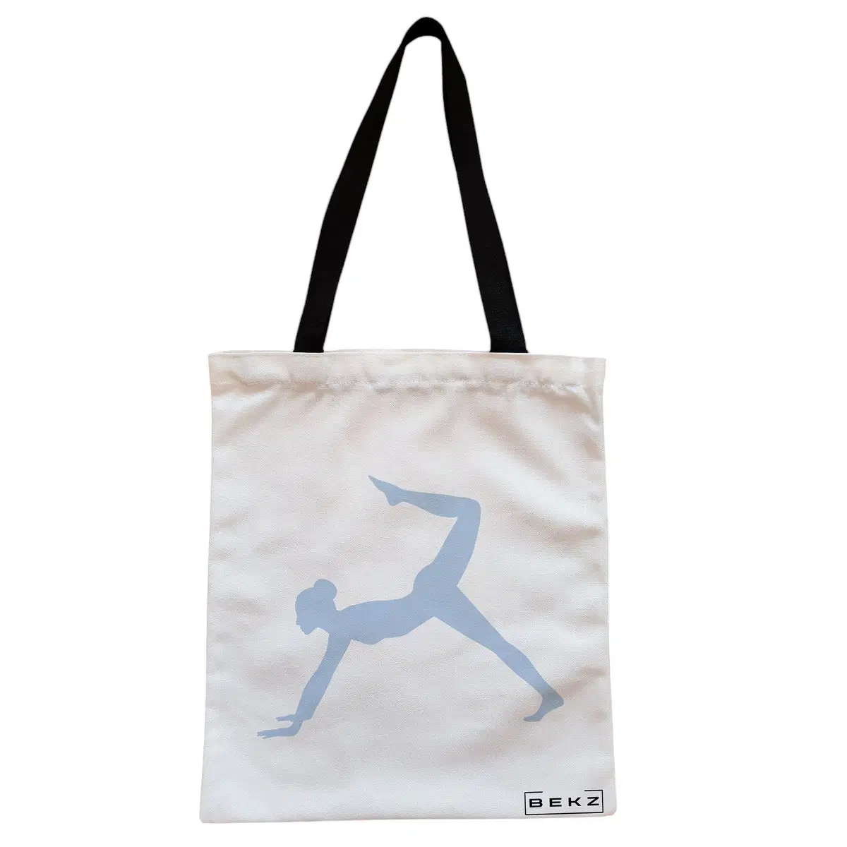 Geanta Canvas Tote pentru femei Yoga 5, 38x34.5 cm, Alba, BEKZ®