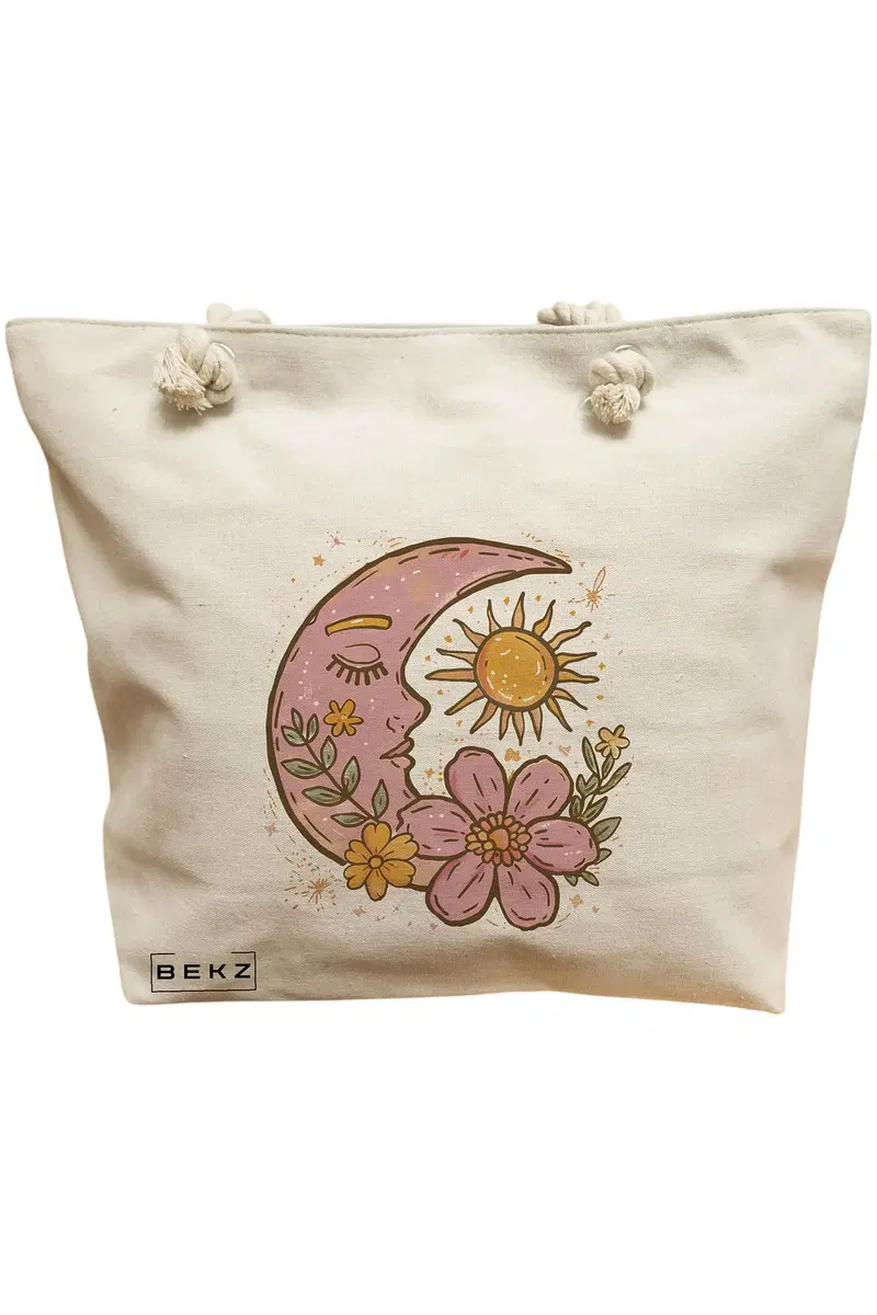 Geanta Canvas Tote pentru femei Sunny Moon