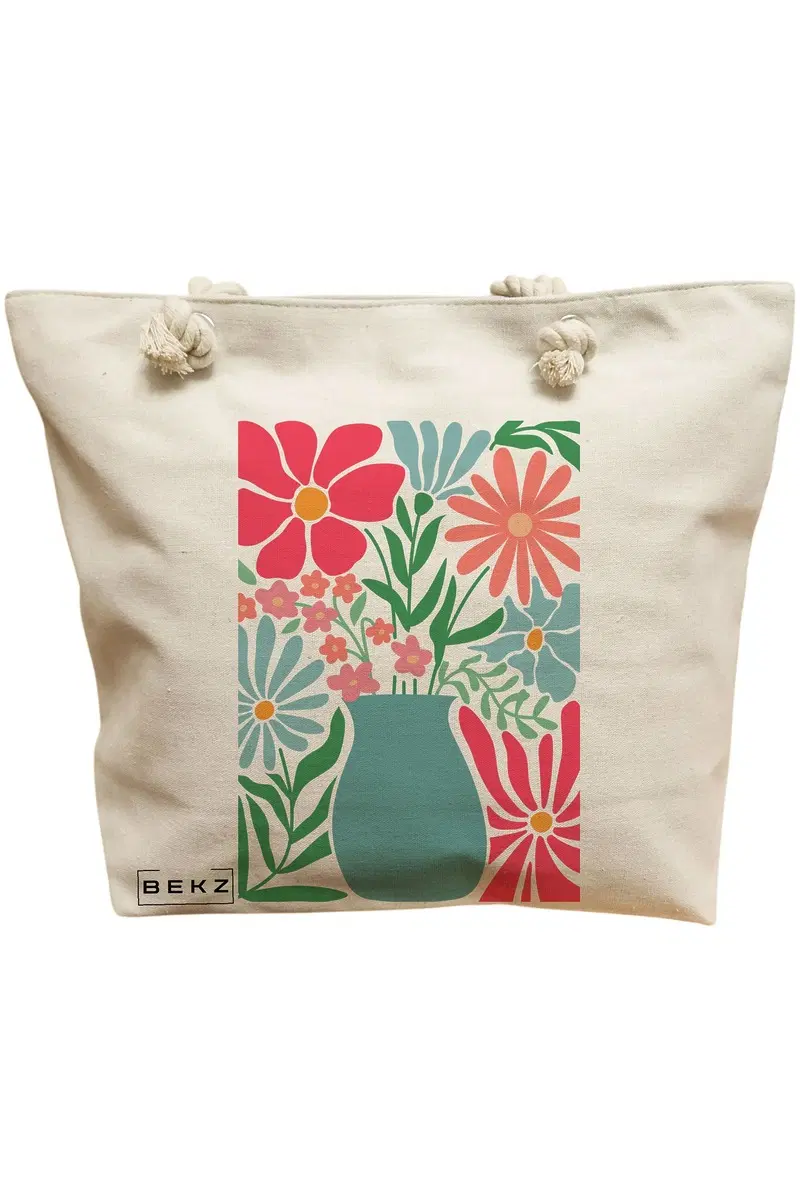Geanta Canvas Tote pentru femei Boho Style 17