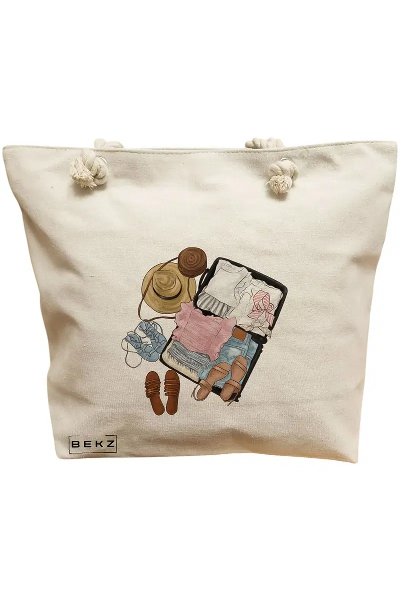 Geanta Canvas Tote pentru femei Travel Girl 10