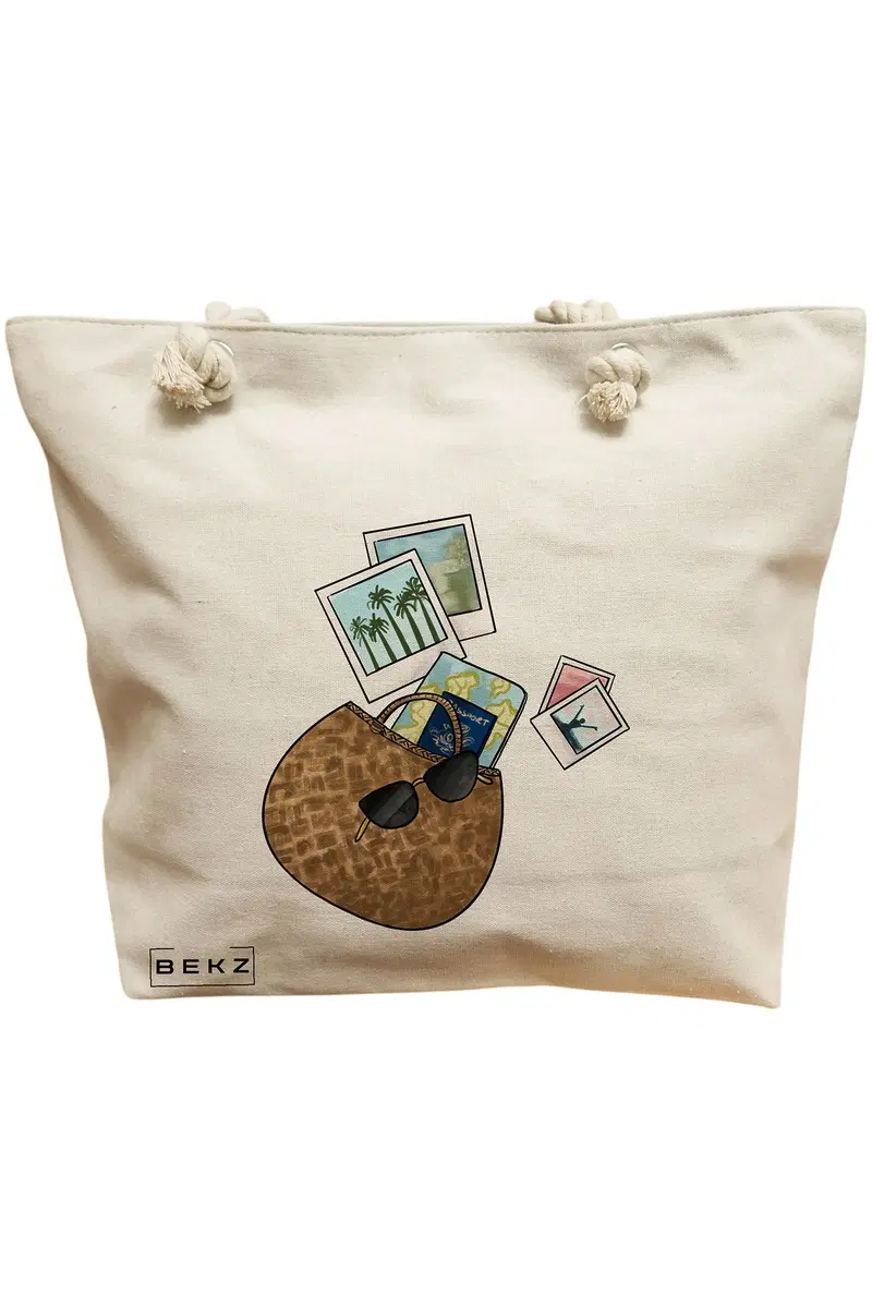 Geanta Canvas Tote pentru femei Travel Girl 12
