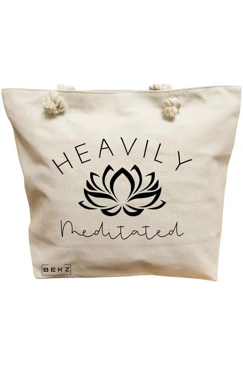 Geanta Canvas Tote pentru femei Yoga Havily Meditated