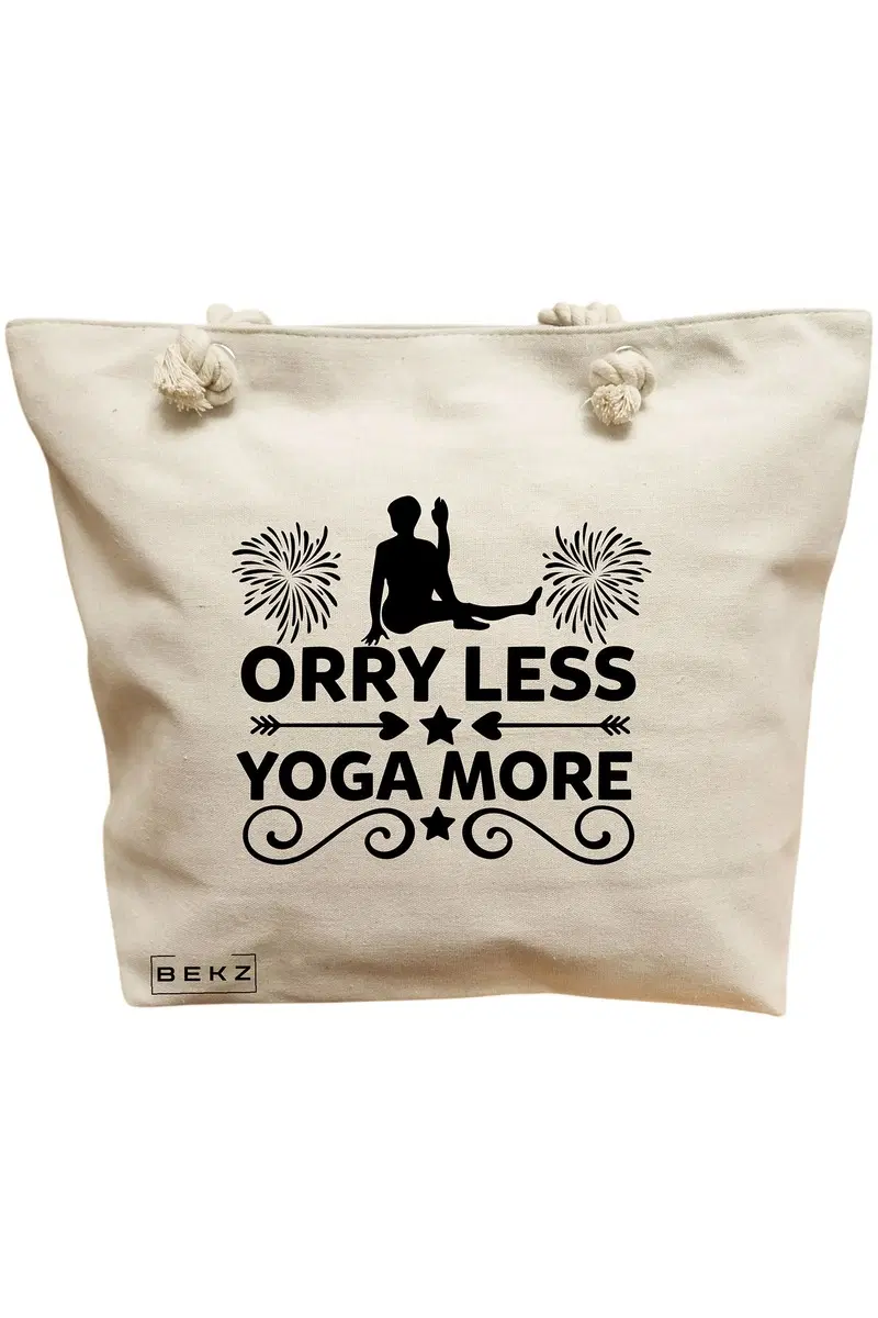 Geanta Canvas Tote pentru femei Yoga Orry less yoga more