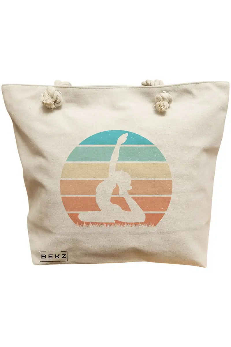 Geanta Canvas Tote pentru femei Yoga 8
